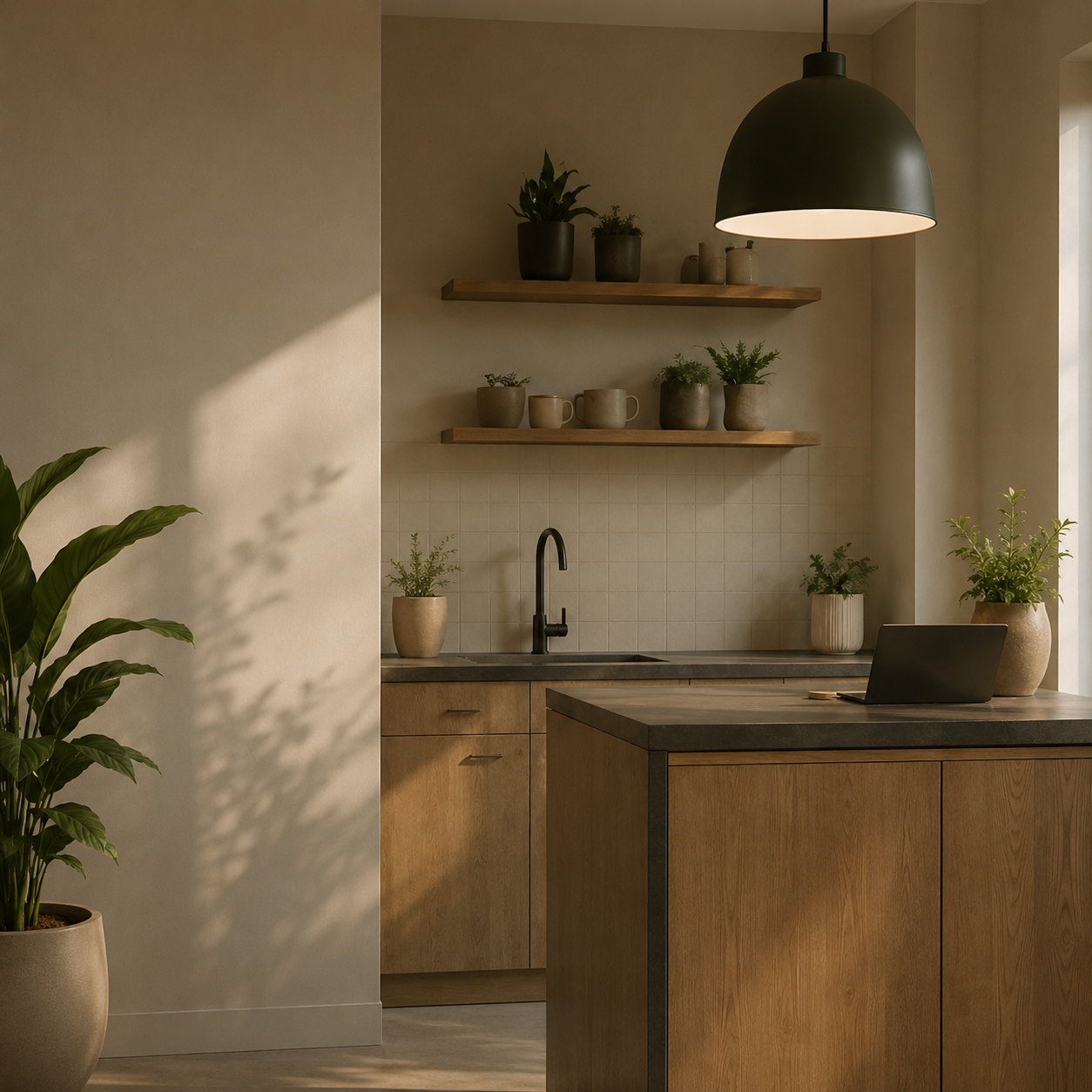 Amenities kitchen corner at Nestora